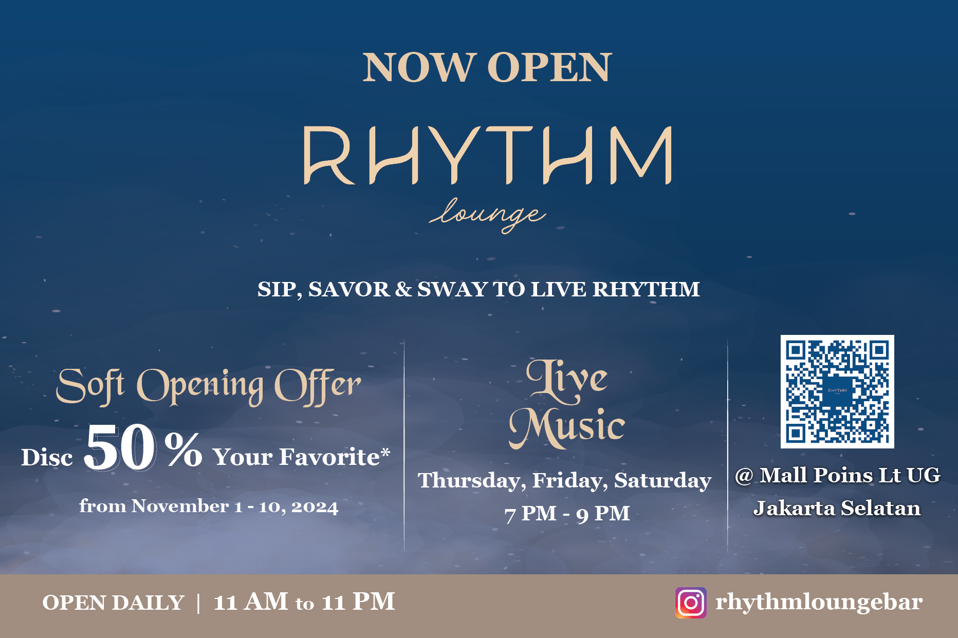 Soft Opening Rhythm Lounge